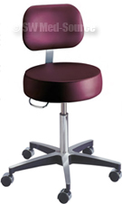 #11001B - Brewer Pneumatic Exam Room Stool w/ Backrest